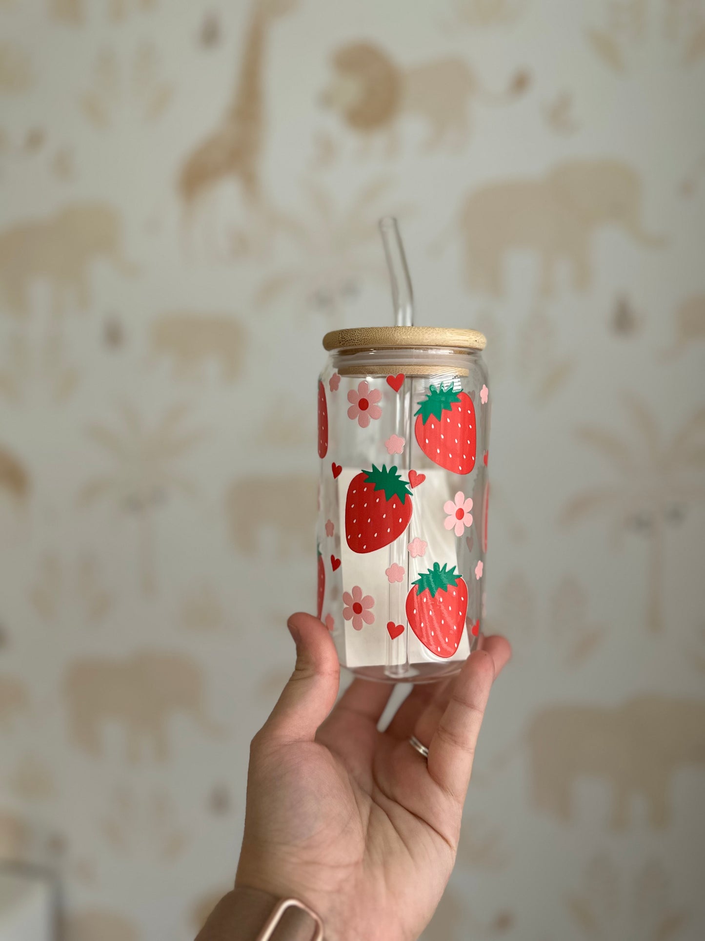 Strawberry Glass Cup