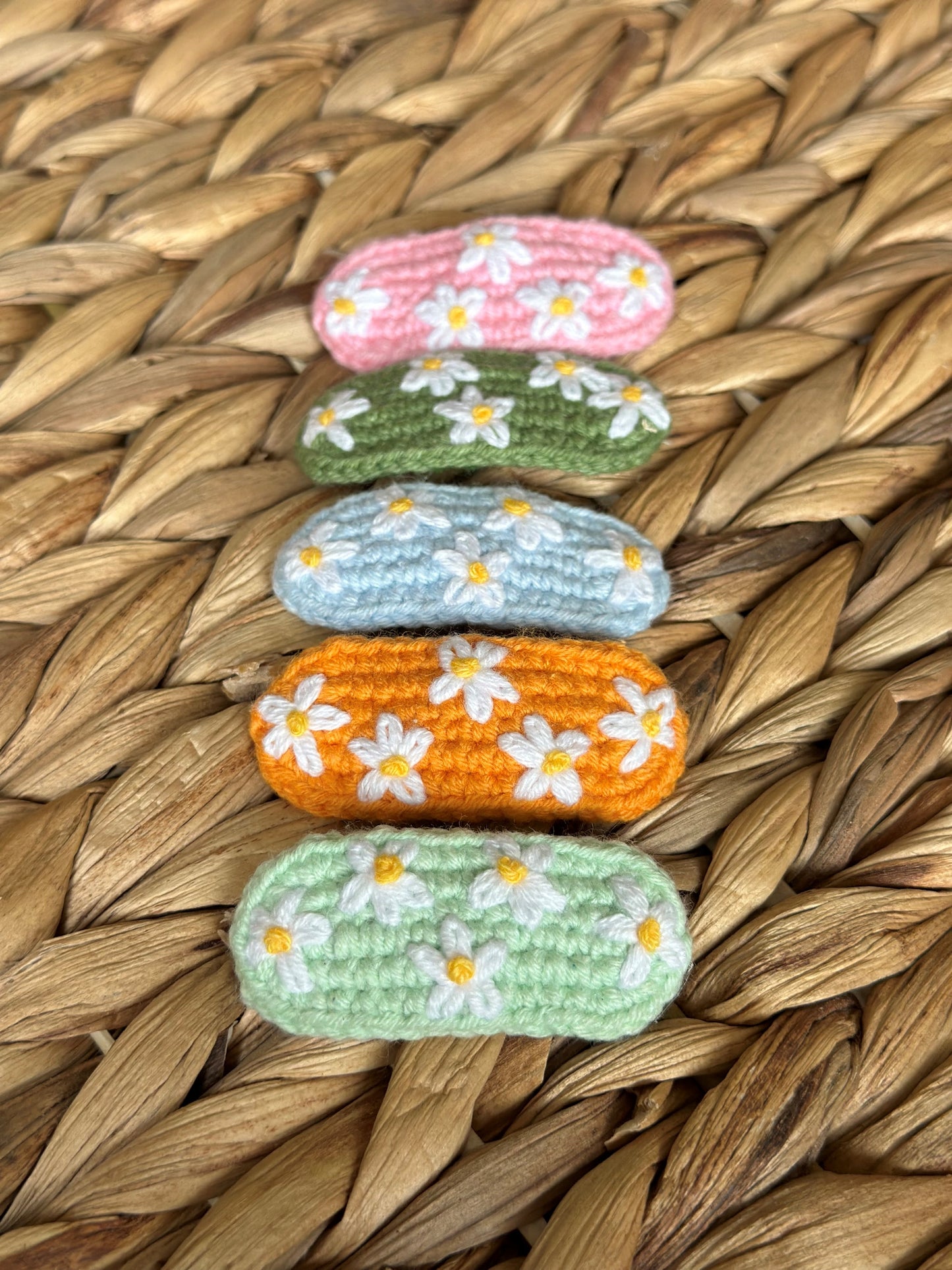 Spring Time Crochet Hair Clips