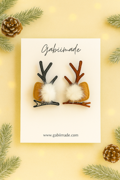 Embroidered hair clip matching set