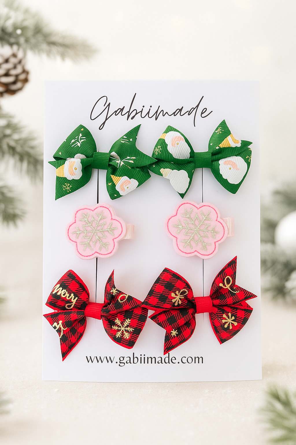 Christmas Hairclip Set