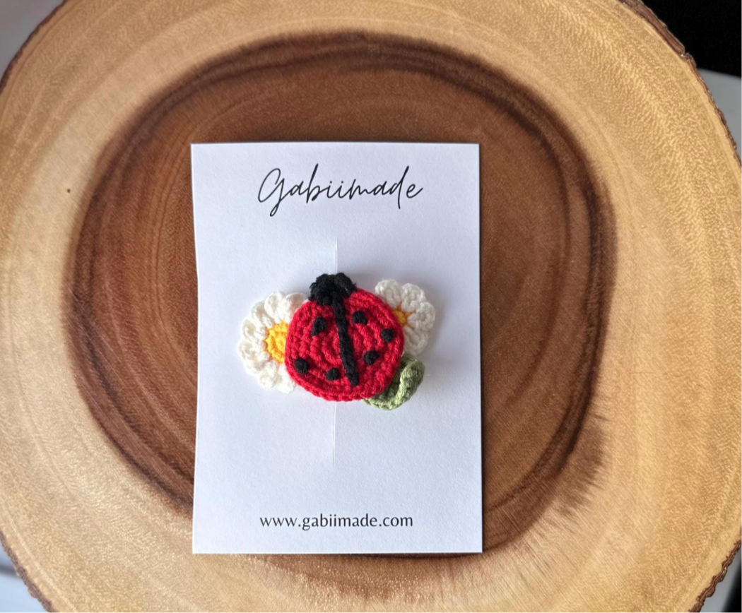 Crochet Hair Clip | Ladybug