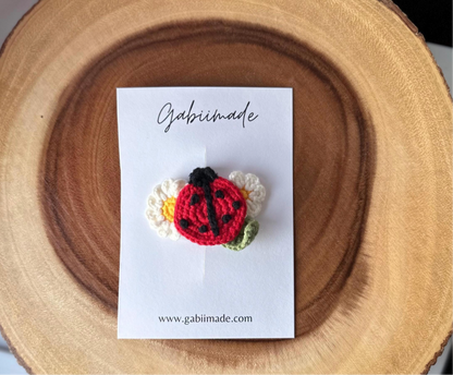 Crochet Hair Clip | Ladybug