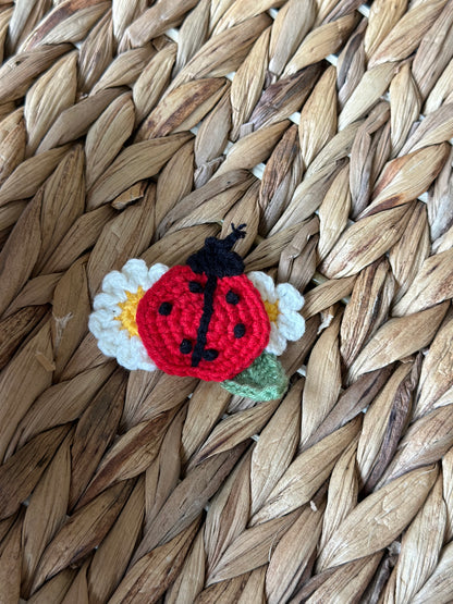 Crochet Hair Clip | Ladybug