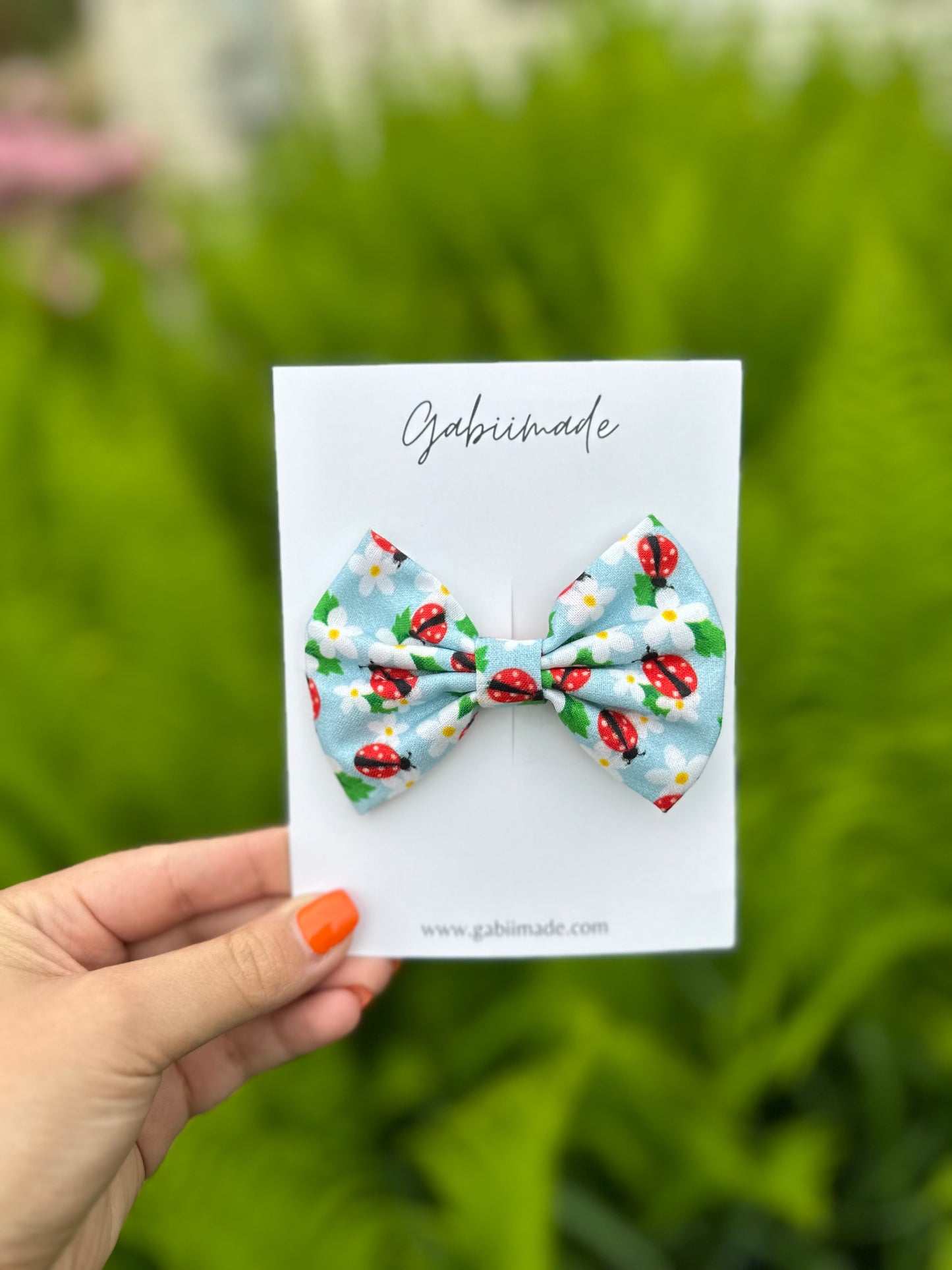 The Garden Fabric Bow Hair Clip