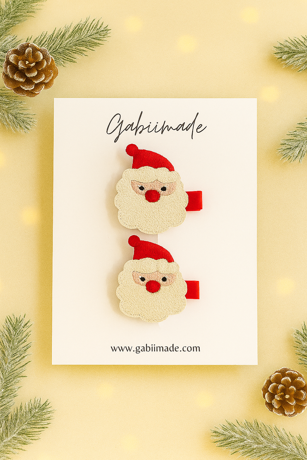 Embroidered hair clip matching set