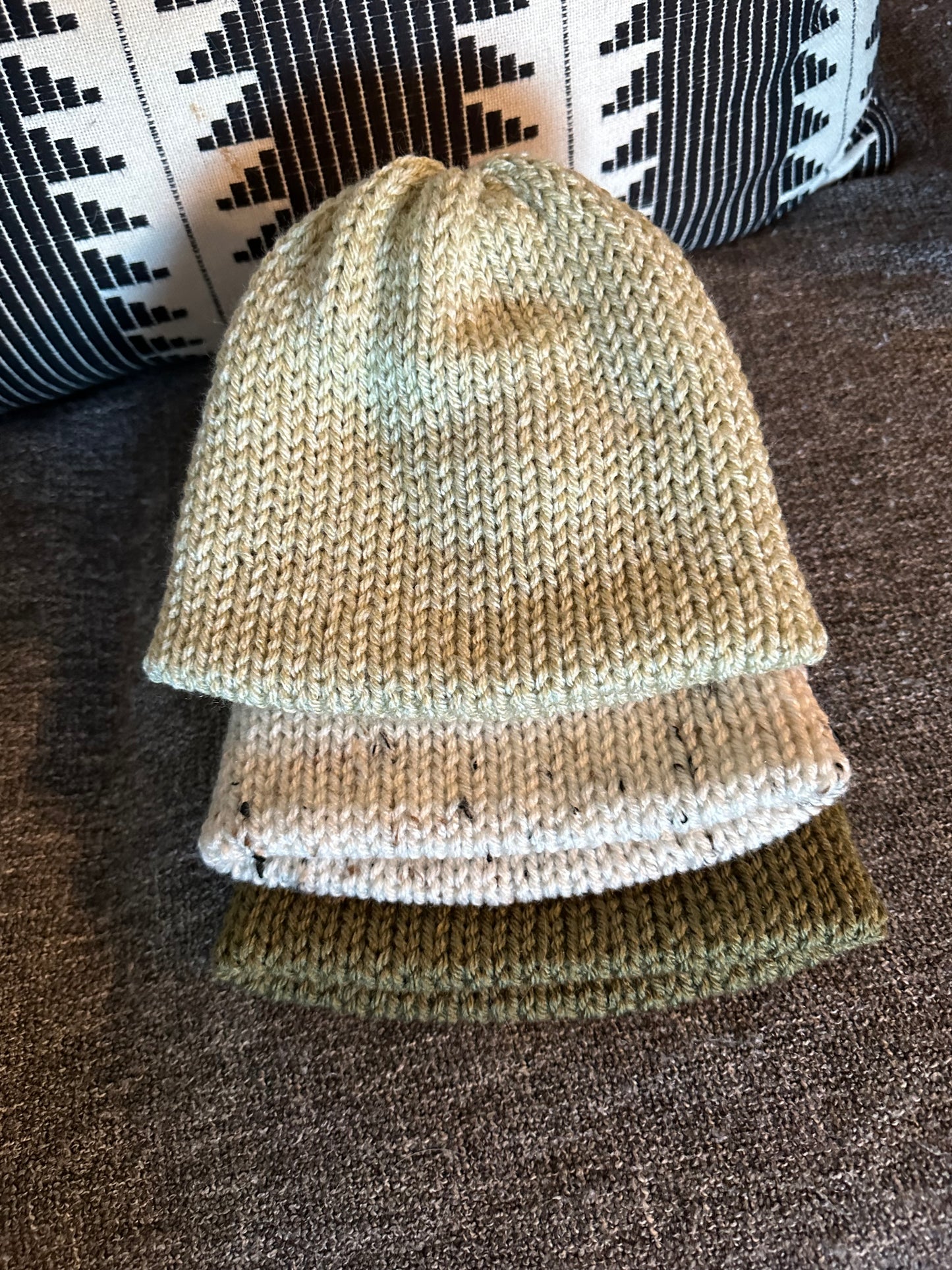 Baby and children knitted double sided beanie