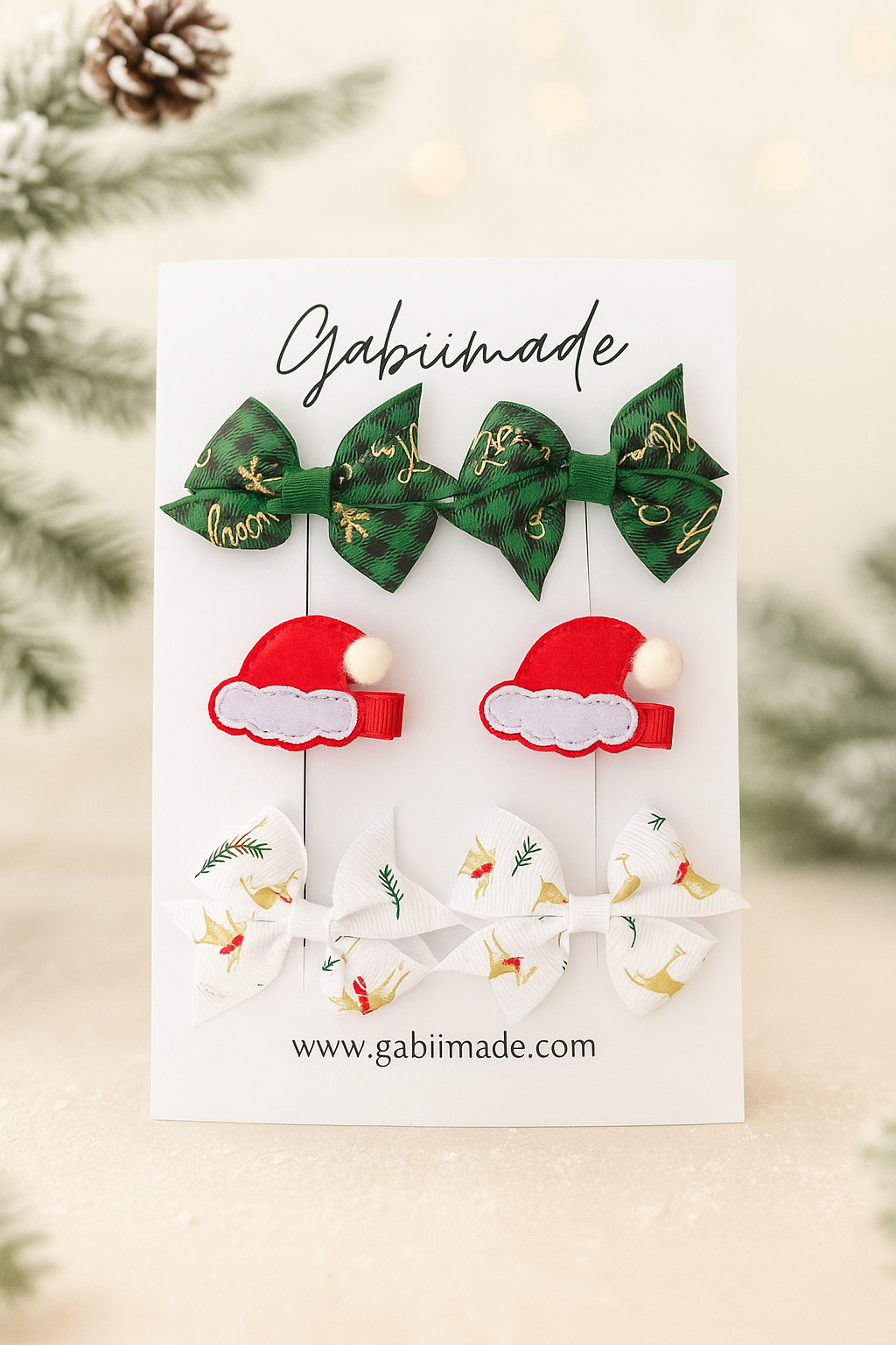 Christmas Hairclip Set