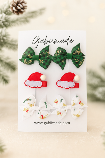 Christmas Hairclip Set