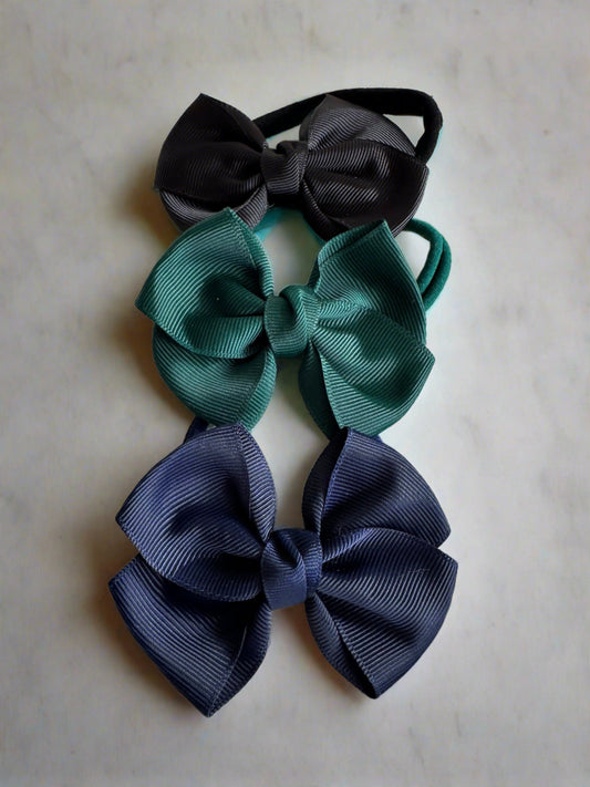 Baby Headband Bow Solid Color Bow  | Set Aria