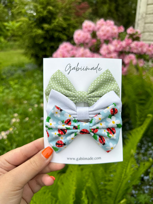 The Garden Fabric Bow Hair Clip