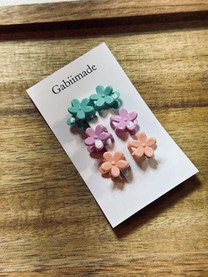 Baby | Hair Clip, Colourful Mini Flower Hair Clip, Mixed Color