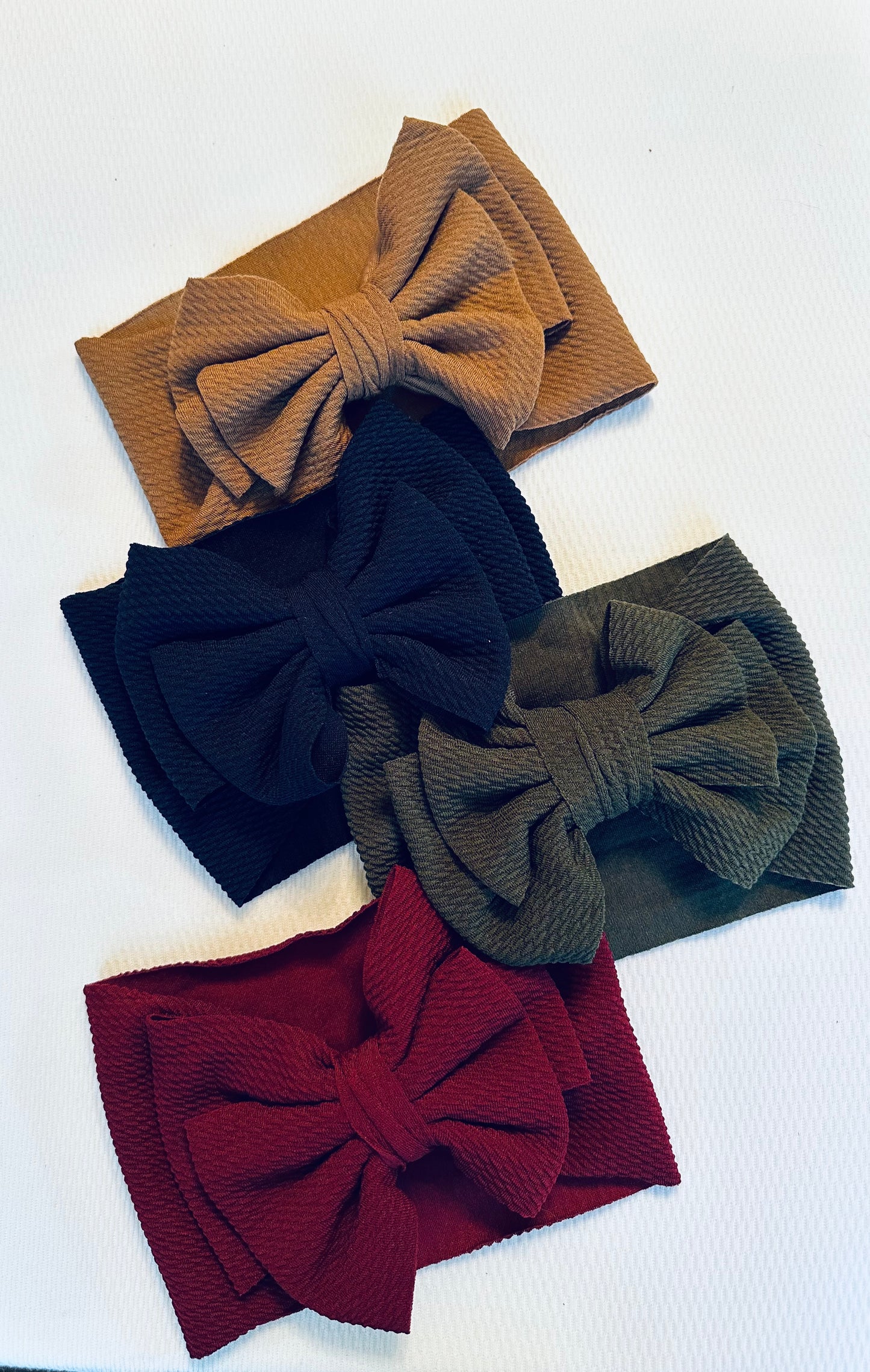 Classic Headwrap Bow Baby Headband, set of 4 , Stretchy Headband, Newborn, Infant, Baby , Toddler outfit