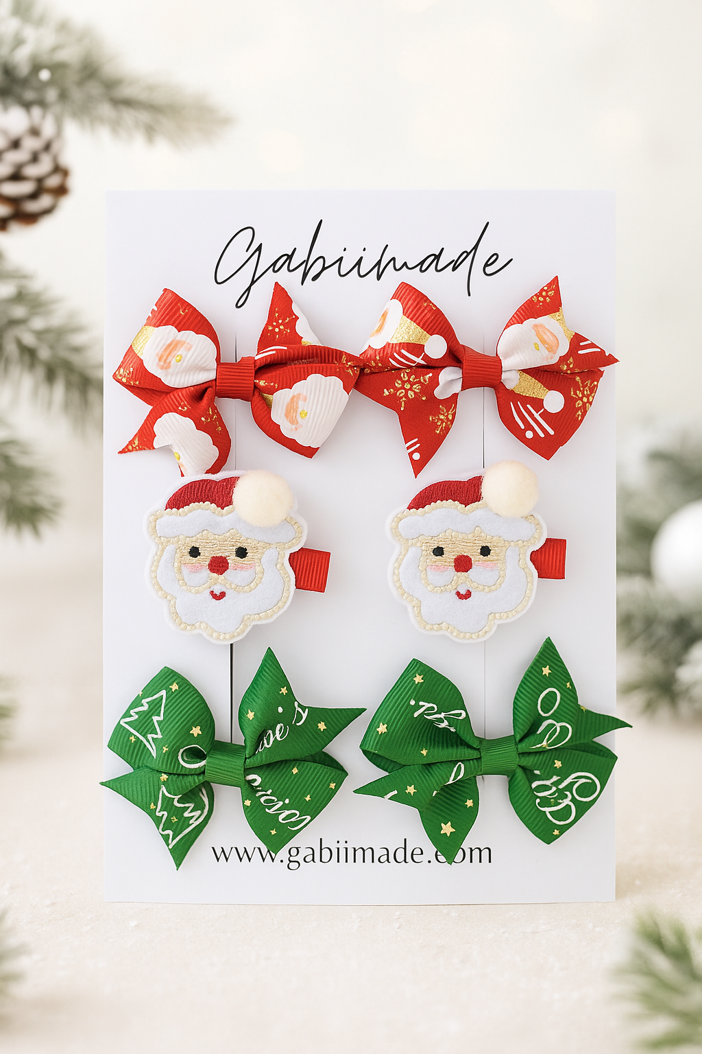 Christmas Hairclip Set