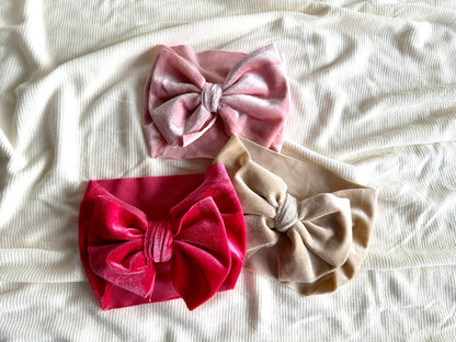 Baby Big Bow Velvet  Headband