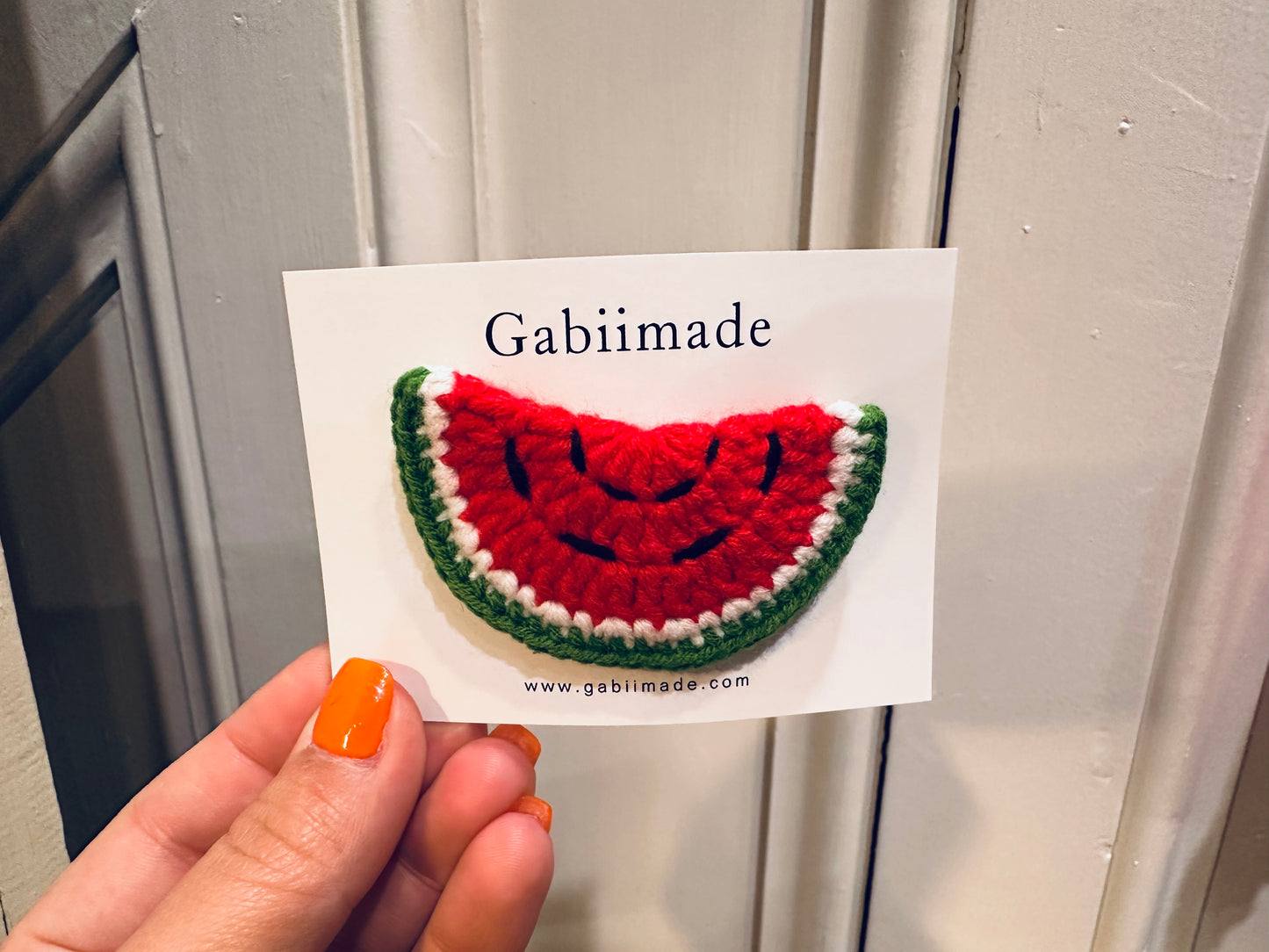 Watermelon Crochet Hair Clip