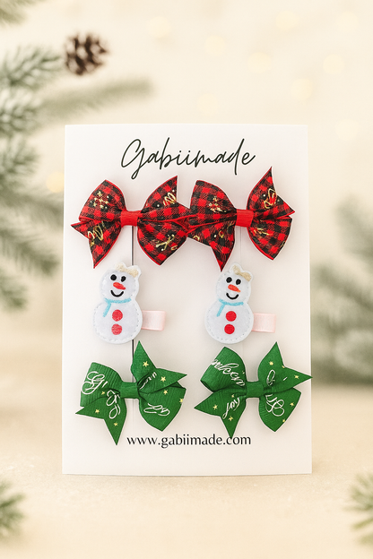 Christmas Hairclip Set