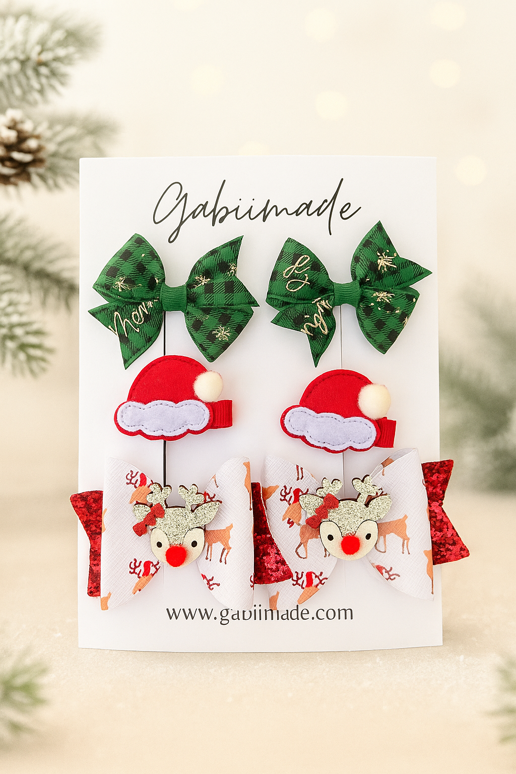Christmas Hairclip Set