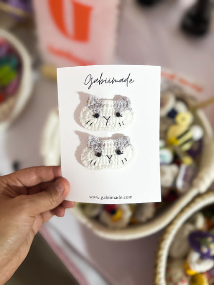 Crochet Cat Hair Clips