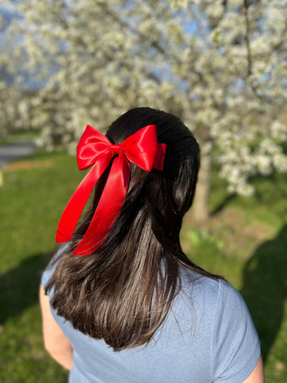 Satin Bow Princess Hair Clip