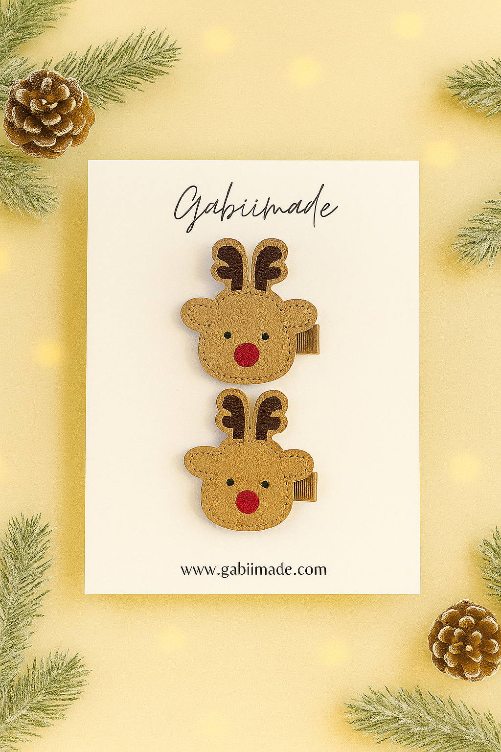 Embroidered hair clip matching set