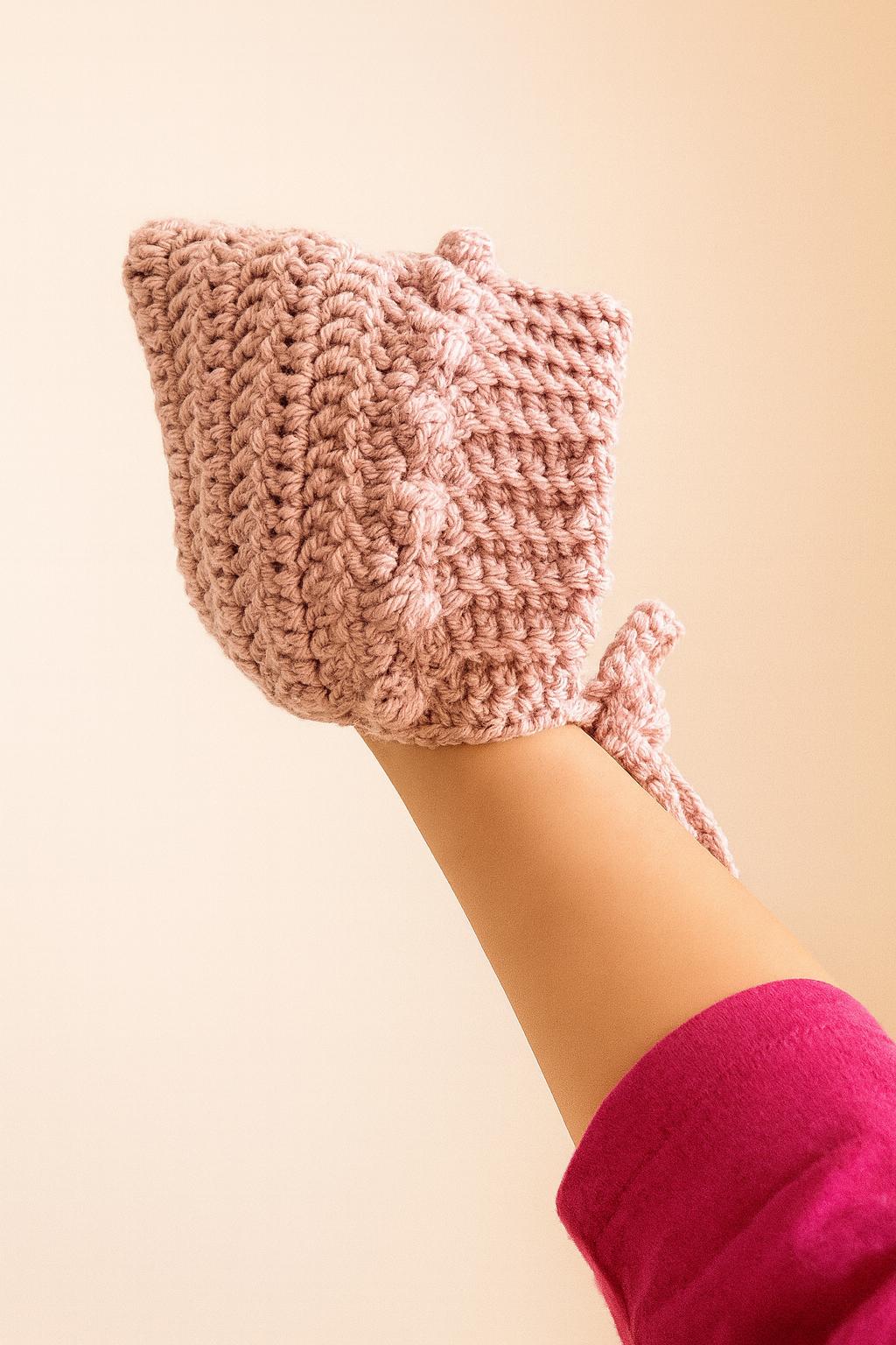 Baby Bonnet 0-3 months Dusty Rose