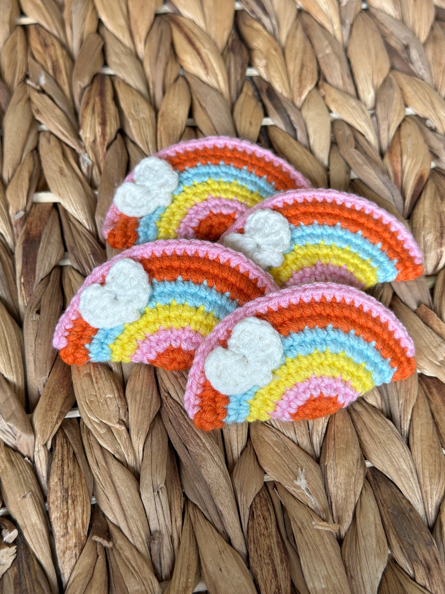 Crochet Hair Clip | Rainbow