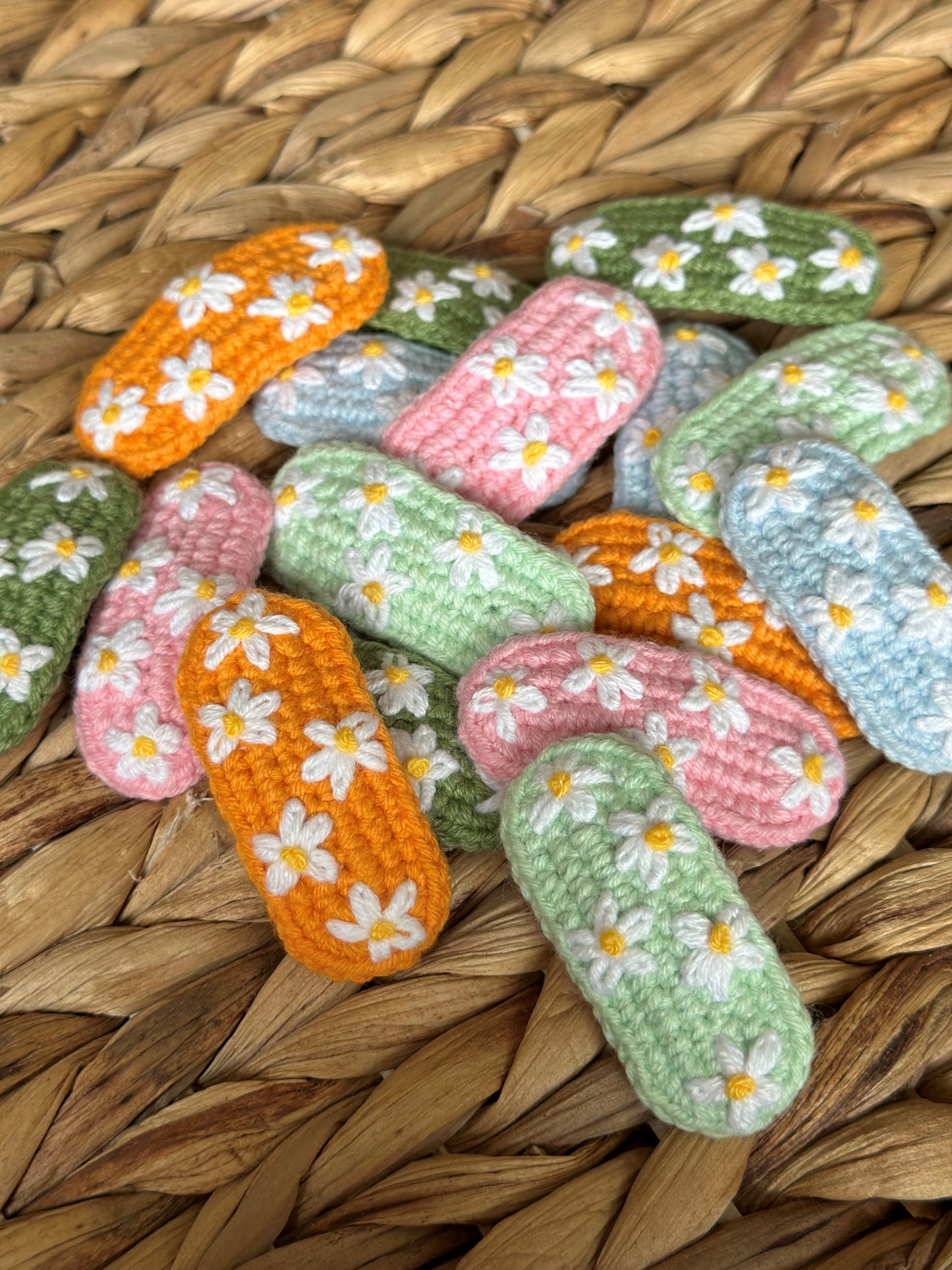 Spring Time Crochet Hair Clips