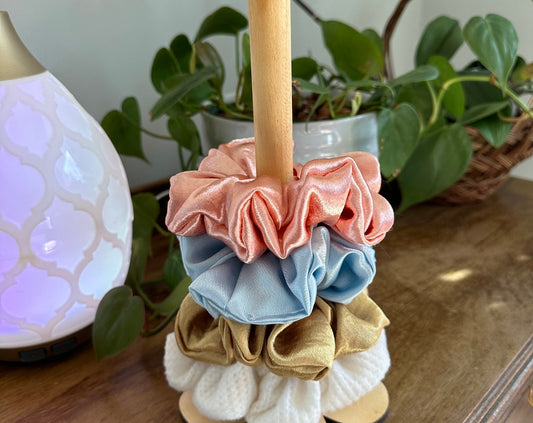 Scrunchie Holder Wood Flower Stand